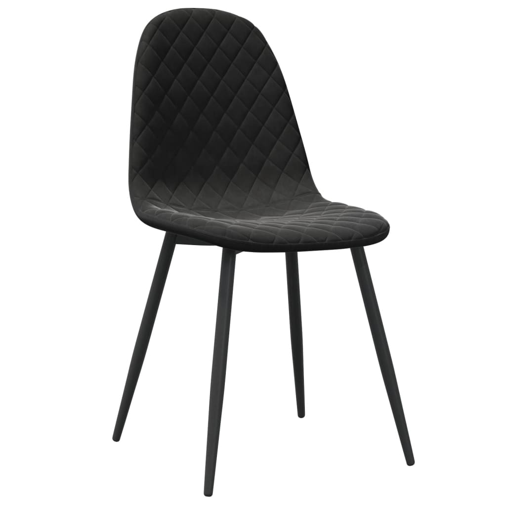 Cadeiras de jantar 4 pcs veludo preto