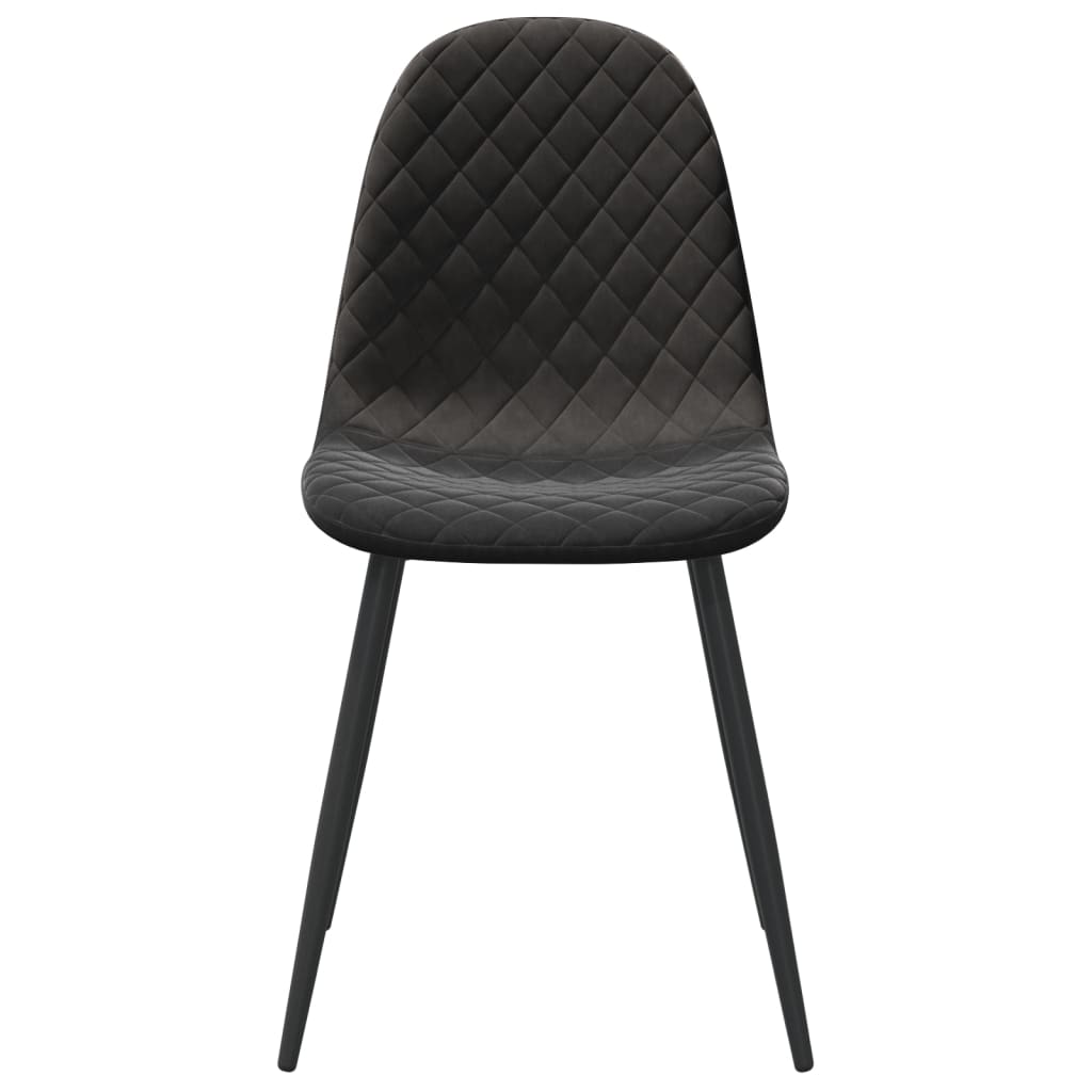 Cadeiras de jantar 4 pcs veludo preto