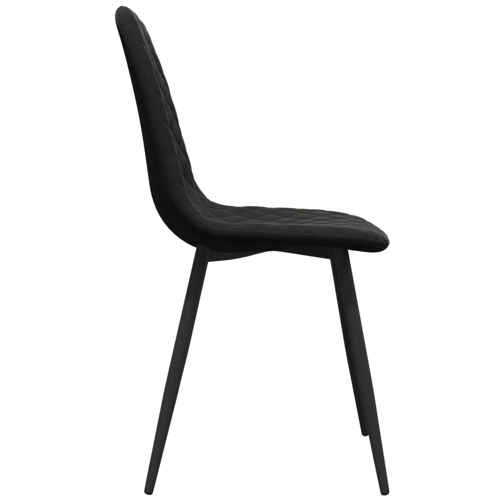 Cadeiras de jantar 4 pcs veludo preto