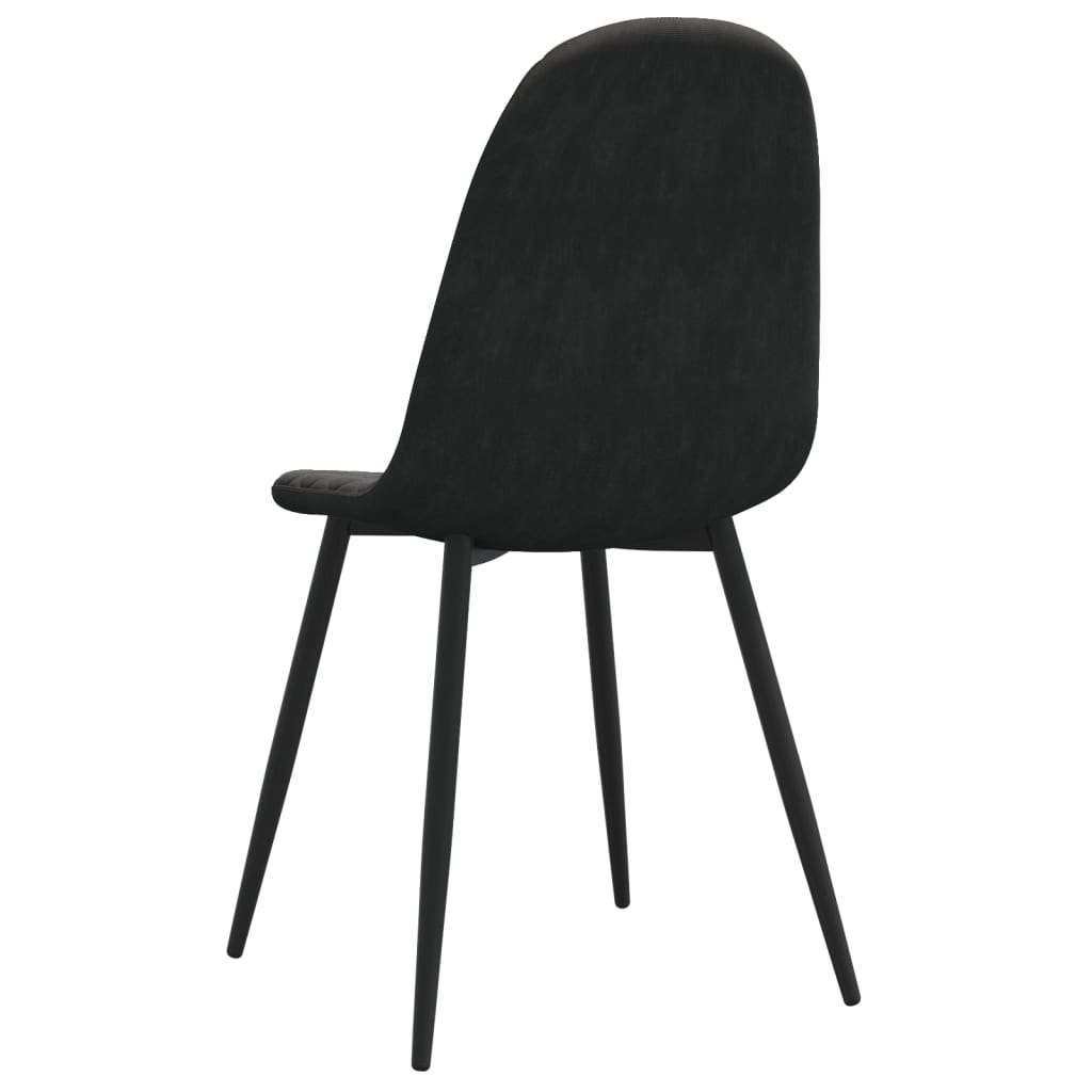 Cadeiras de jantar 4 pcs veludo preto