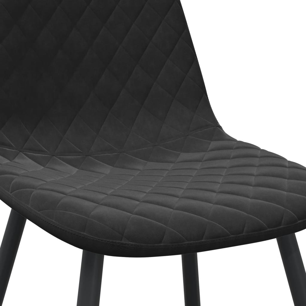 Cadeiras de jantar 4 pcs veludo preto