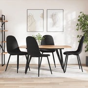 Cadeiras de jantar 4 pcs veludo preto
