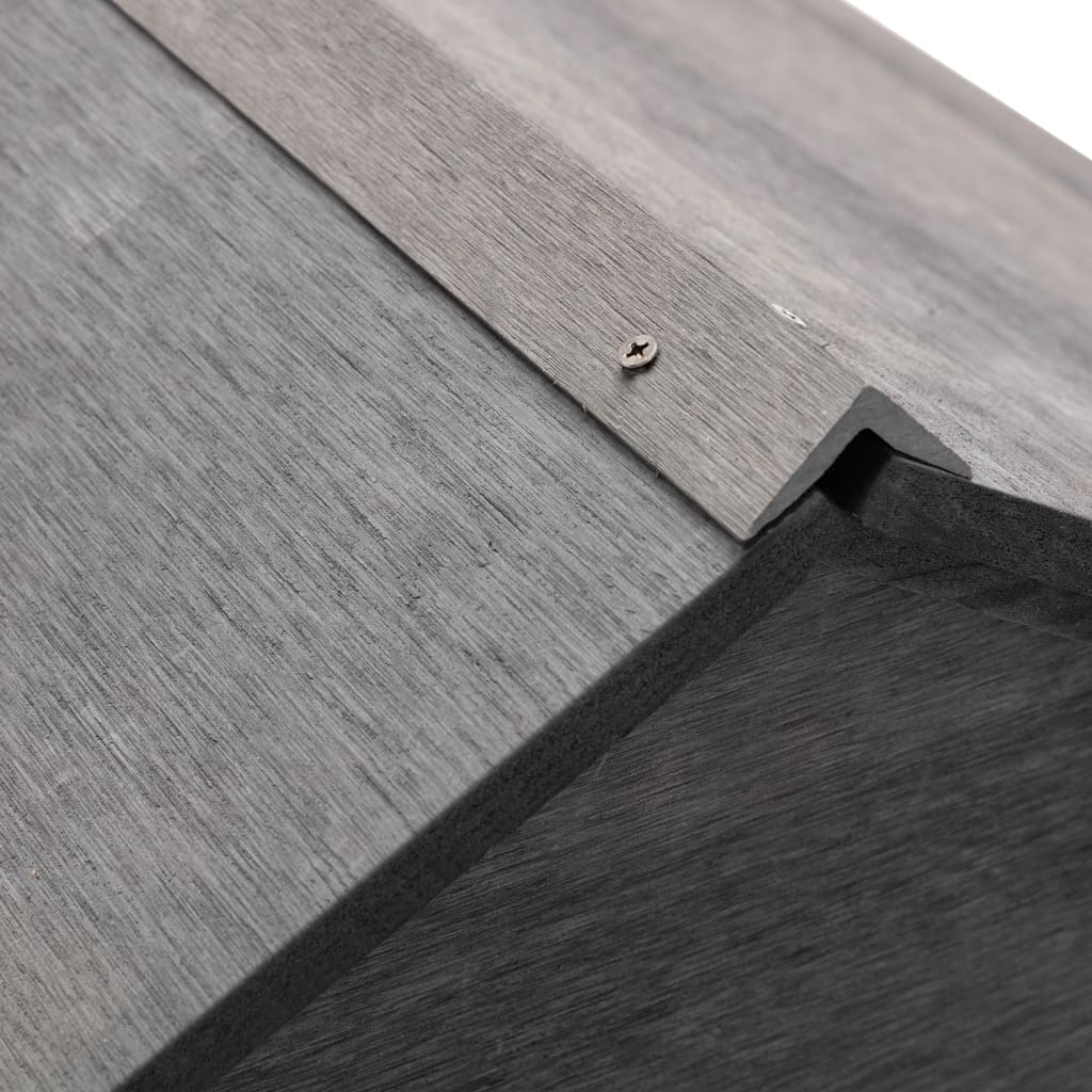 Abrigo para corta-relva 80x80x70 cm WPC cinzento