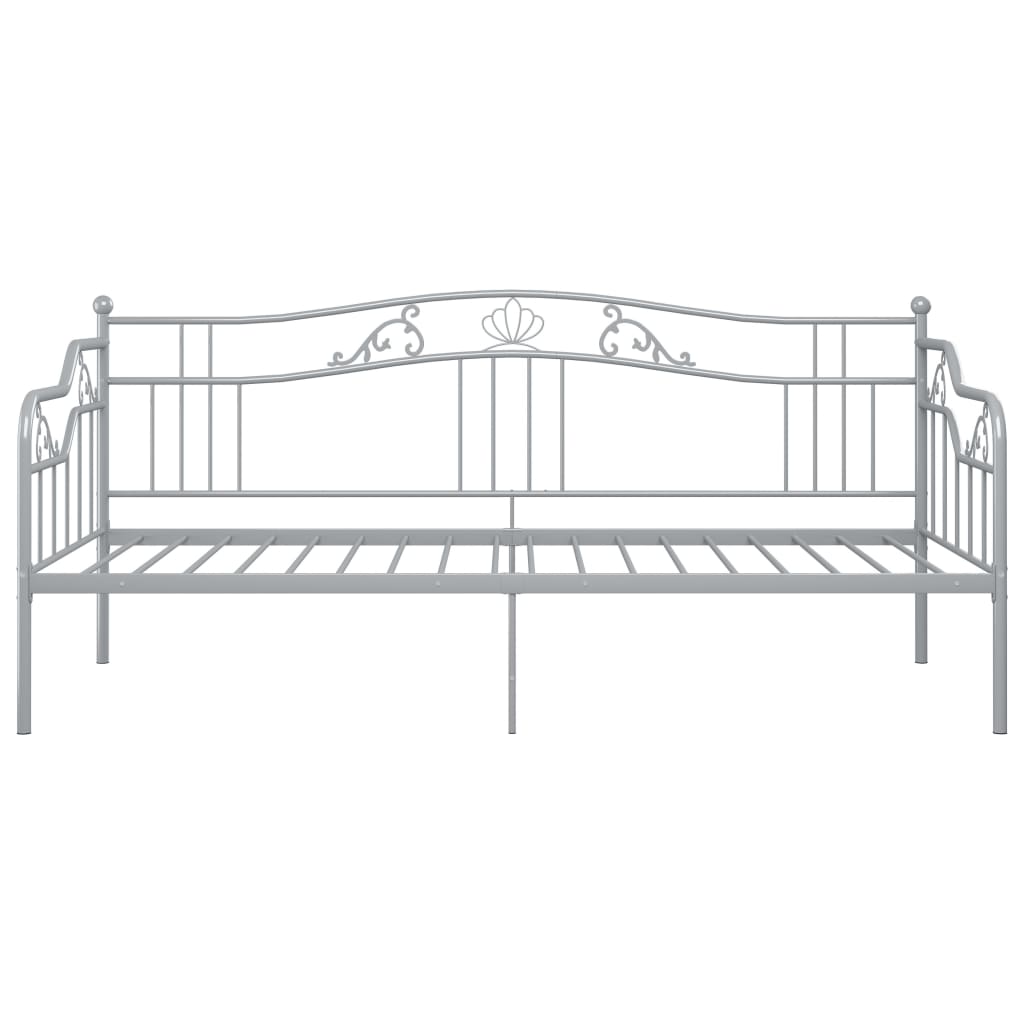 Sofá-cama 90x200 cm metal cinzento