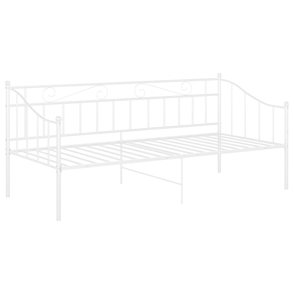 Sofá-cama 90x200 cm metal branco