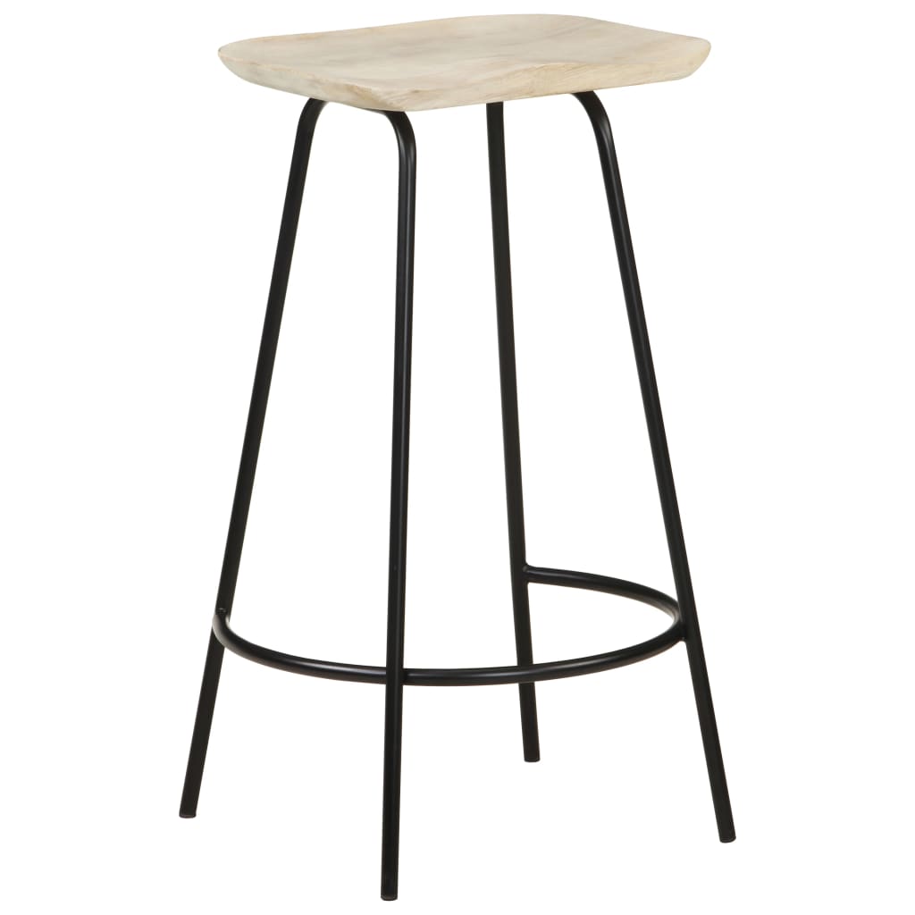Bancos de bar 4 pcs madeira de mangueira maciça
