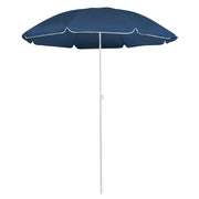 Guarda-sol de jardim com poste de aço 180 cm azul