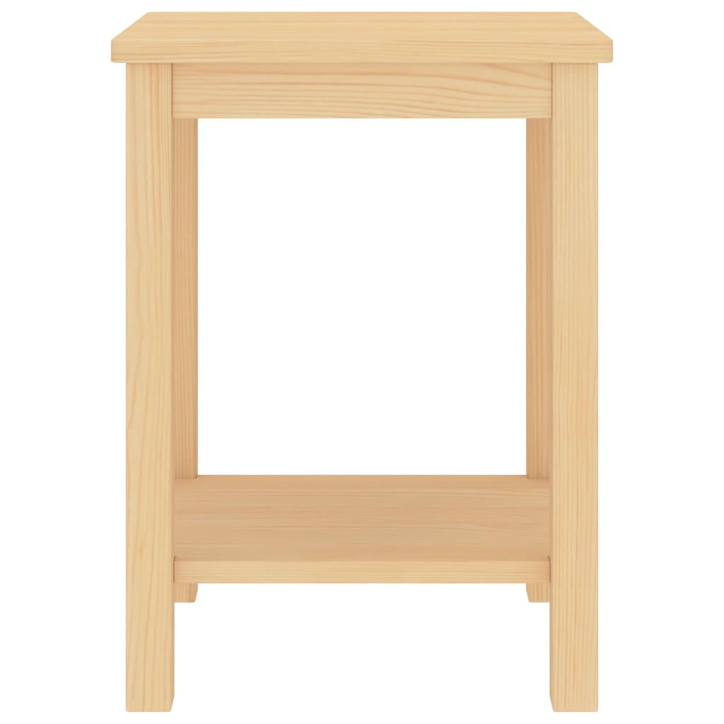Mesa de cabeceira 35x30x47 cm madeira de pinho maciça natural