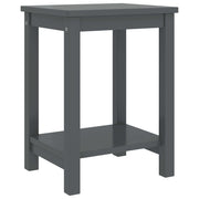 Mesa de cabeceira 35x30x47 cm pinho maciço cinzento-escuro