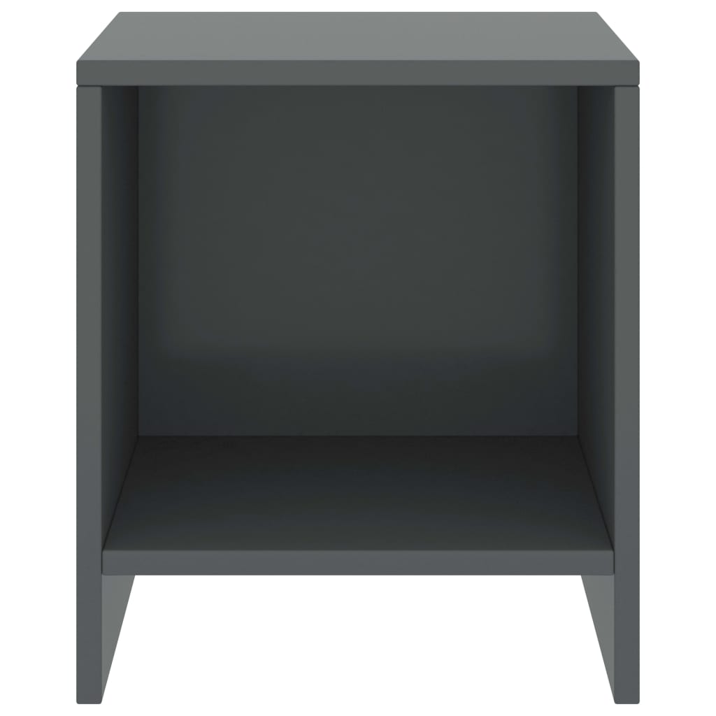 Mesas de cabeceira 2pcs 35x30x40cm pinho maciço cinzento-escuro