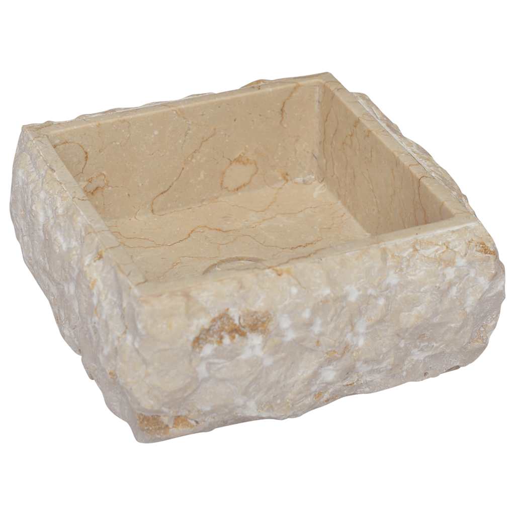 Lavatório 30x30x13 mármore cor creme