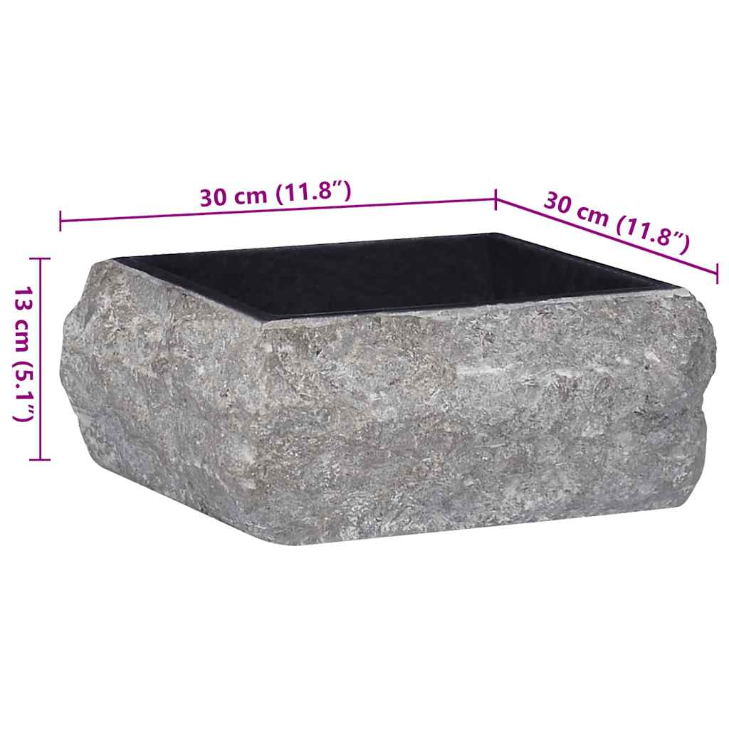 Lavatório 30x30x13 cm mármore preto
