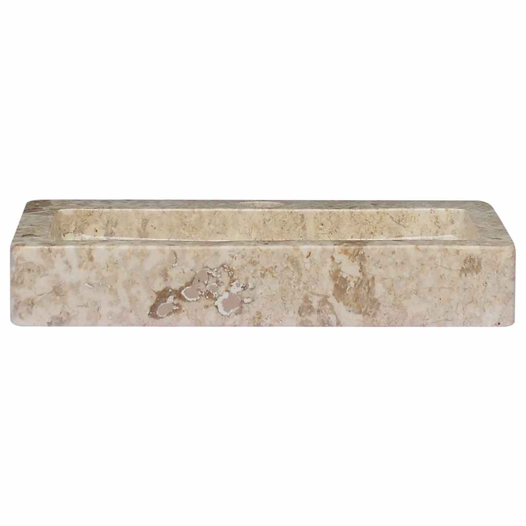 Lavatório de parede 38x24x6,5 cm mármore cor creme