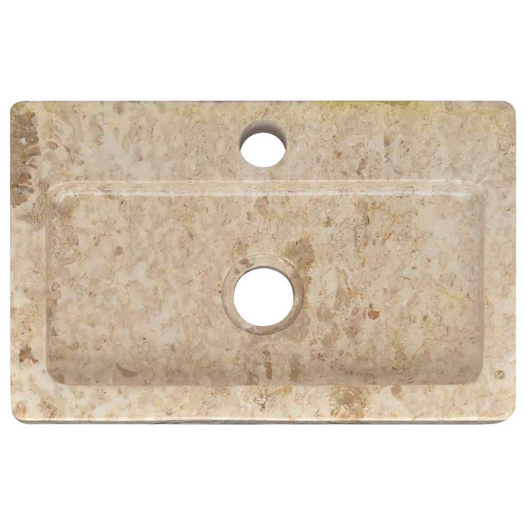 Lavatório de parede 38x24x6,5 cm mármore cor creme