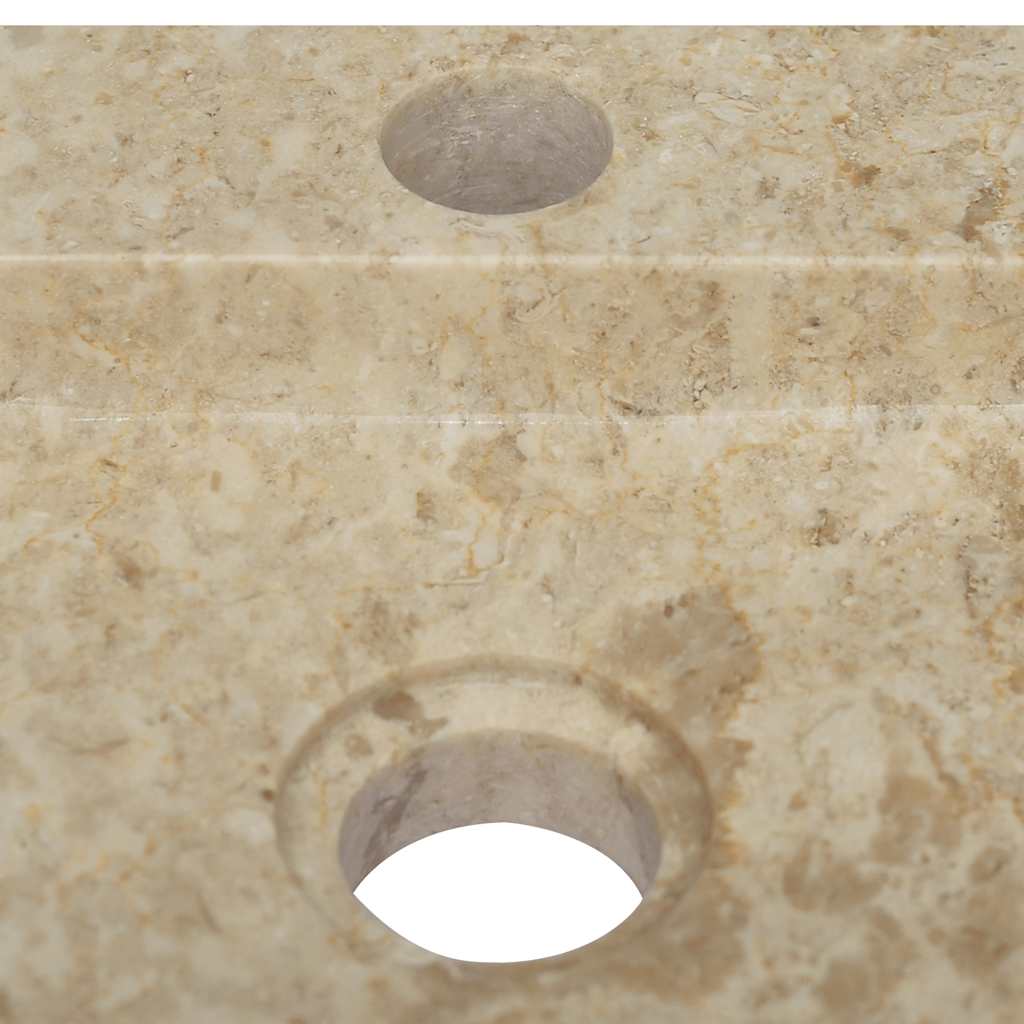 Lavatório de parede 38x24x6,5 cm mármore cor creme