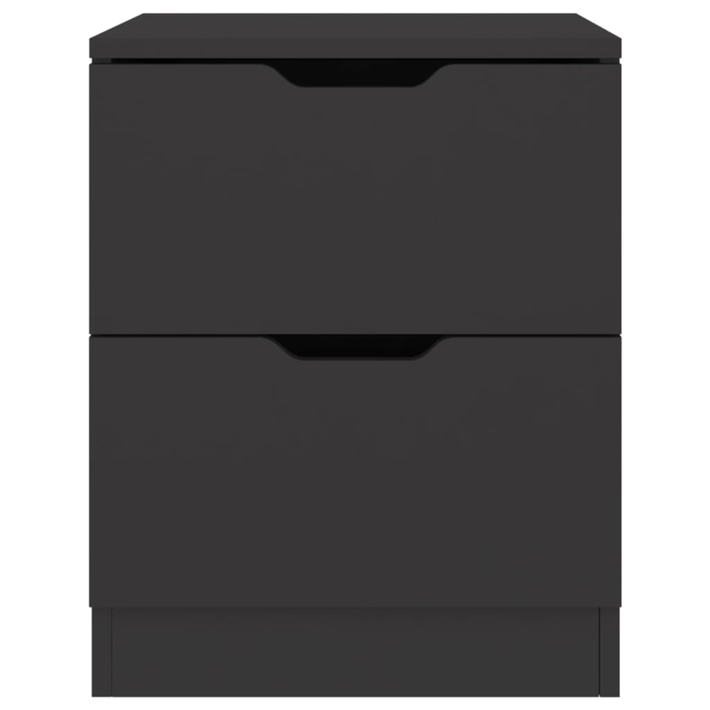 Mesas de cabeceira 2 pcs 40x40x50 cm contraplacado preto