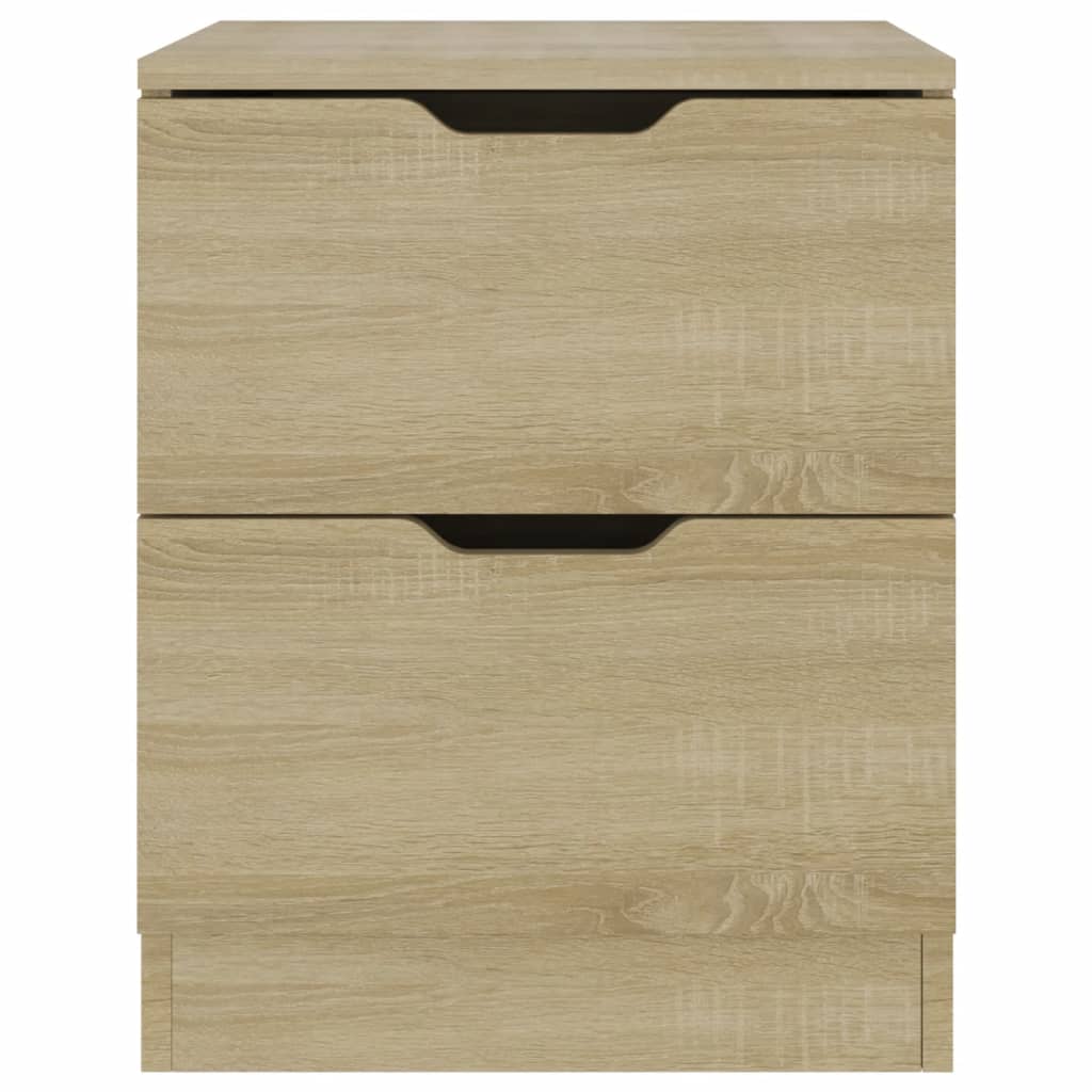 Mesas cabeceira 2pcs 40x40x50cm contraplacado carvalho sonoma