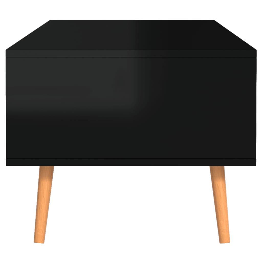 Mesa centro 100x49,5x43cm derivados de madeira preto brilhante