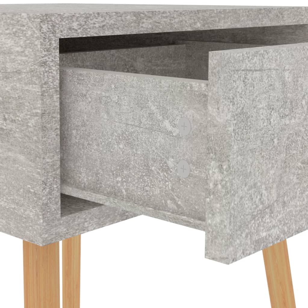 Mesa de cabeceira 40x40x56 cm derivados madeira cinza cimento