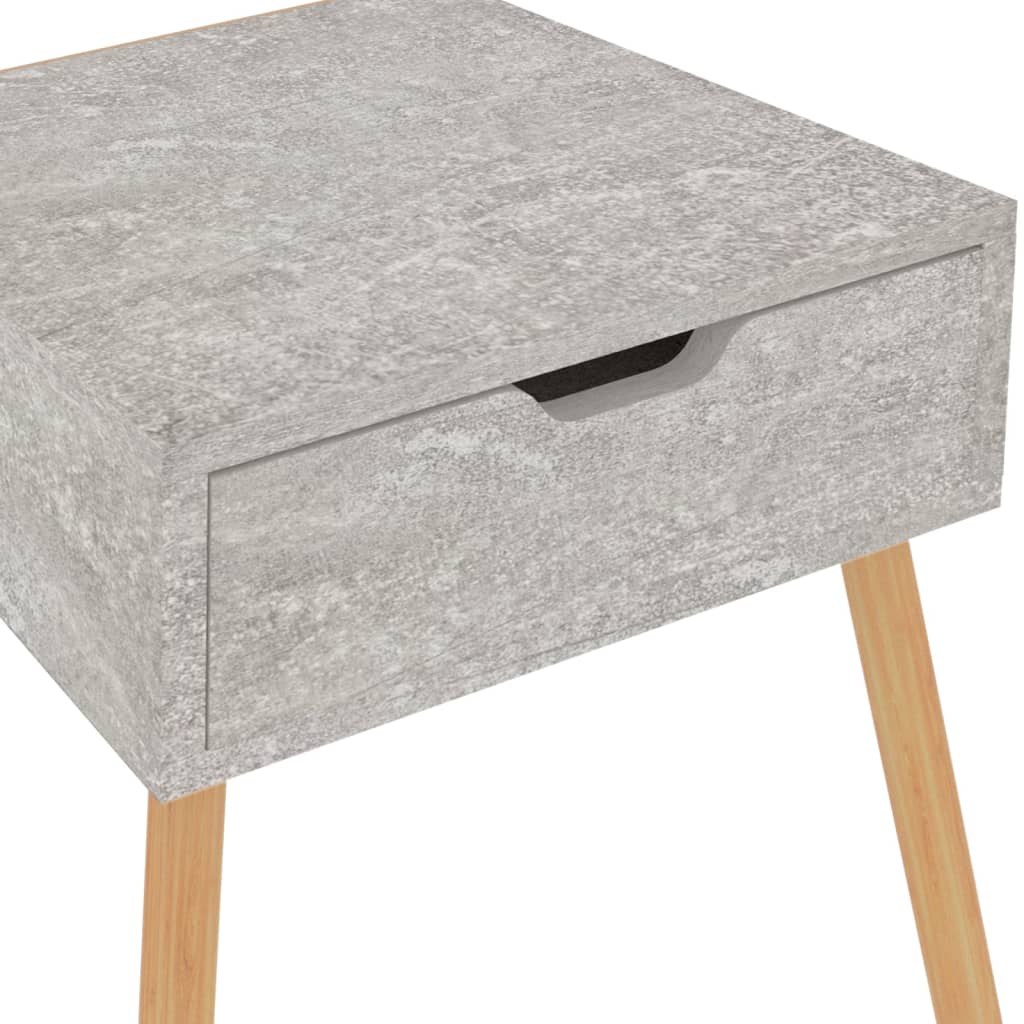 Mesa de cabeceira 40x40x56 cm derivados madeira cinza cimento