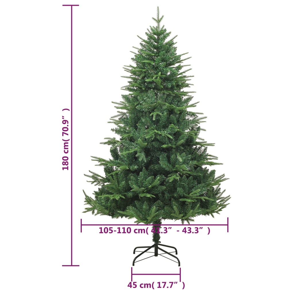 Árvore de Natal artificial 180 cm PVC e PE verde