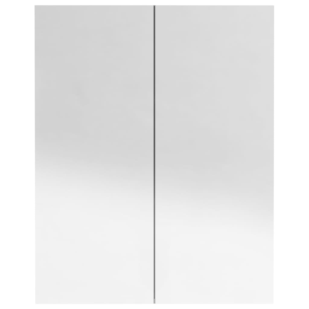 Armário espelhado p/ casa banho 60x15x75 cm MDF preto brilhante