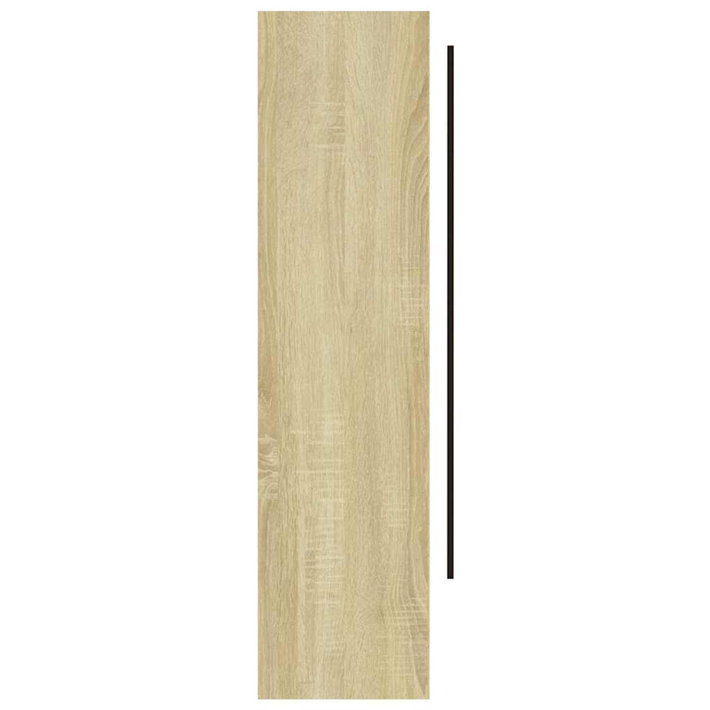 Armário espelhado p/ casa banho 80x15x60 cm MDF branco/carvalho