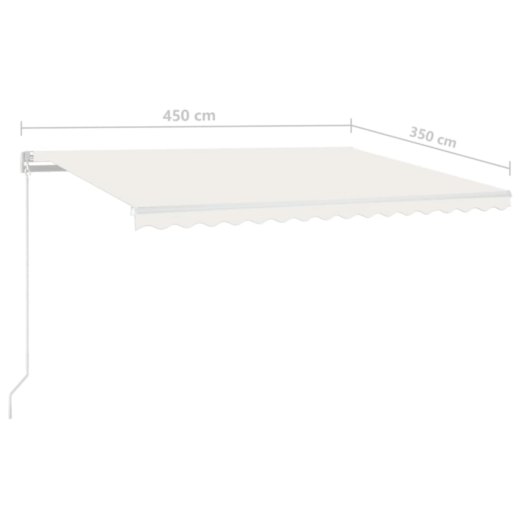 Toldo retrátil manual 450x350 cm cor creme