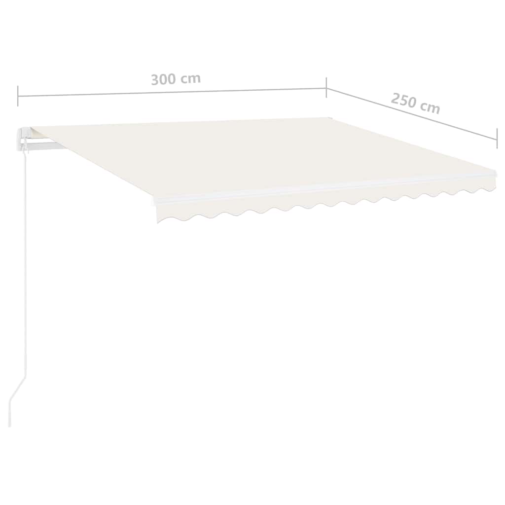 Toldo automático independente 300x250 cm cor creme