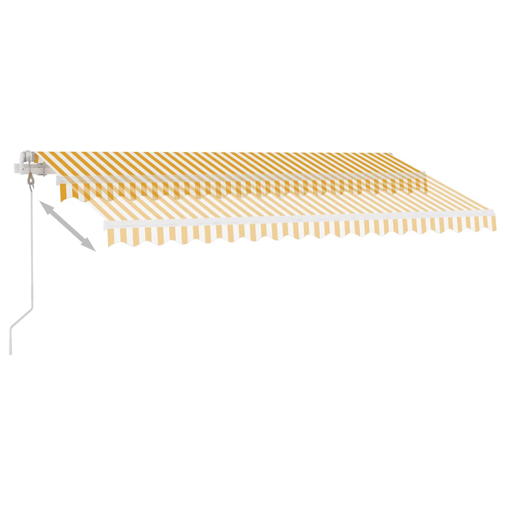 Toldo automático independente 400x300 cm amarelo e branco