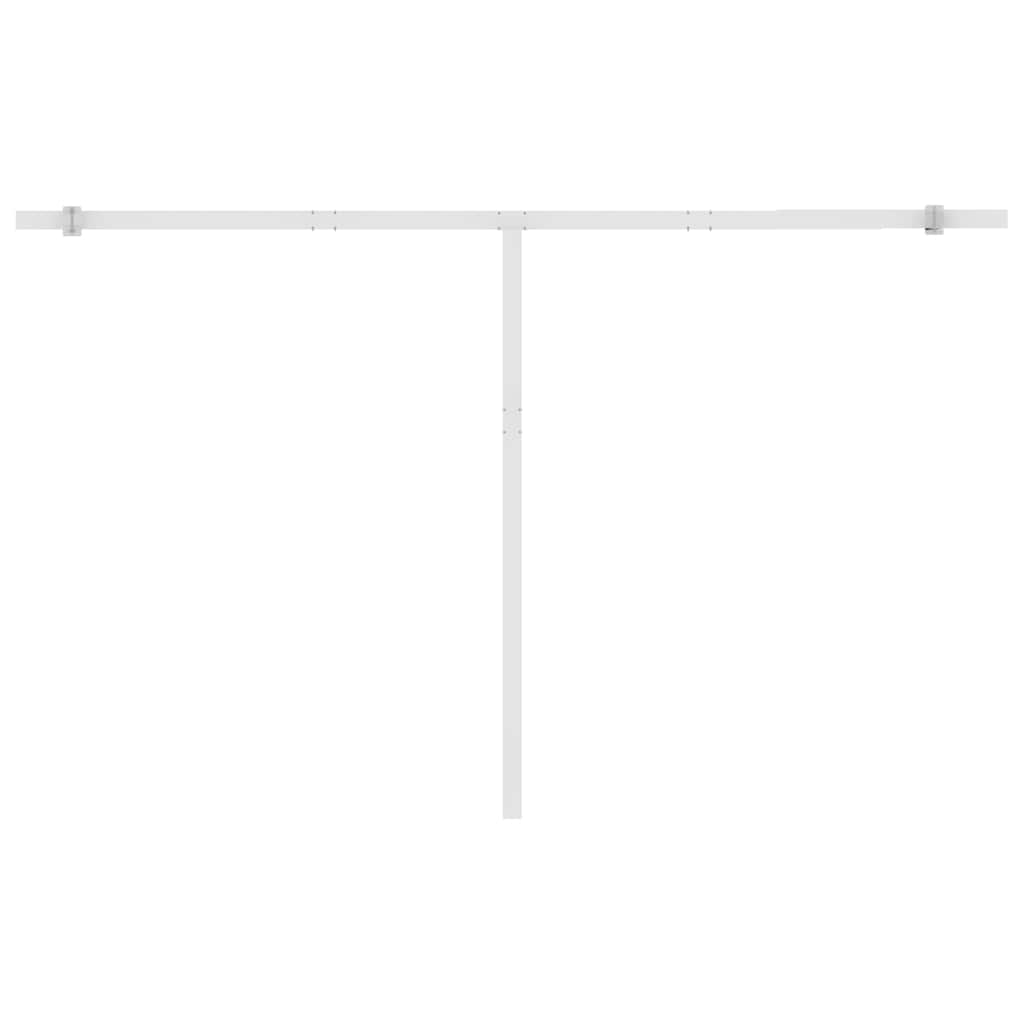 Toldo retrátil manual independente 450x300cm laranja e castanho