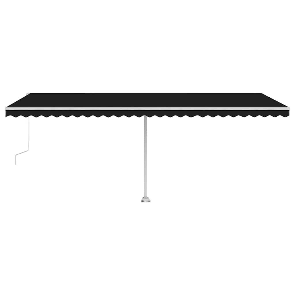 Toldo automático com LED e sensor de vento 600x300 cm antracite