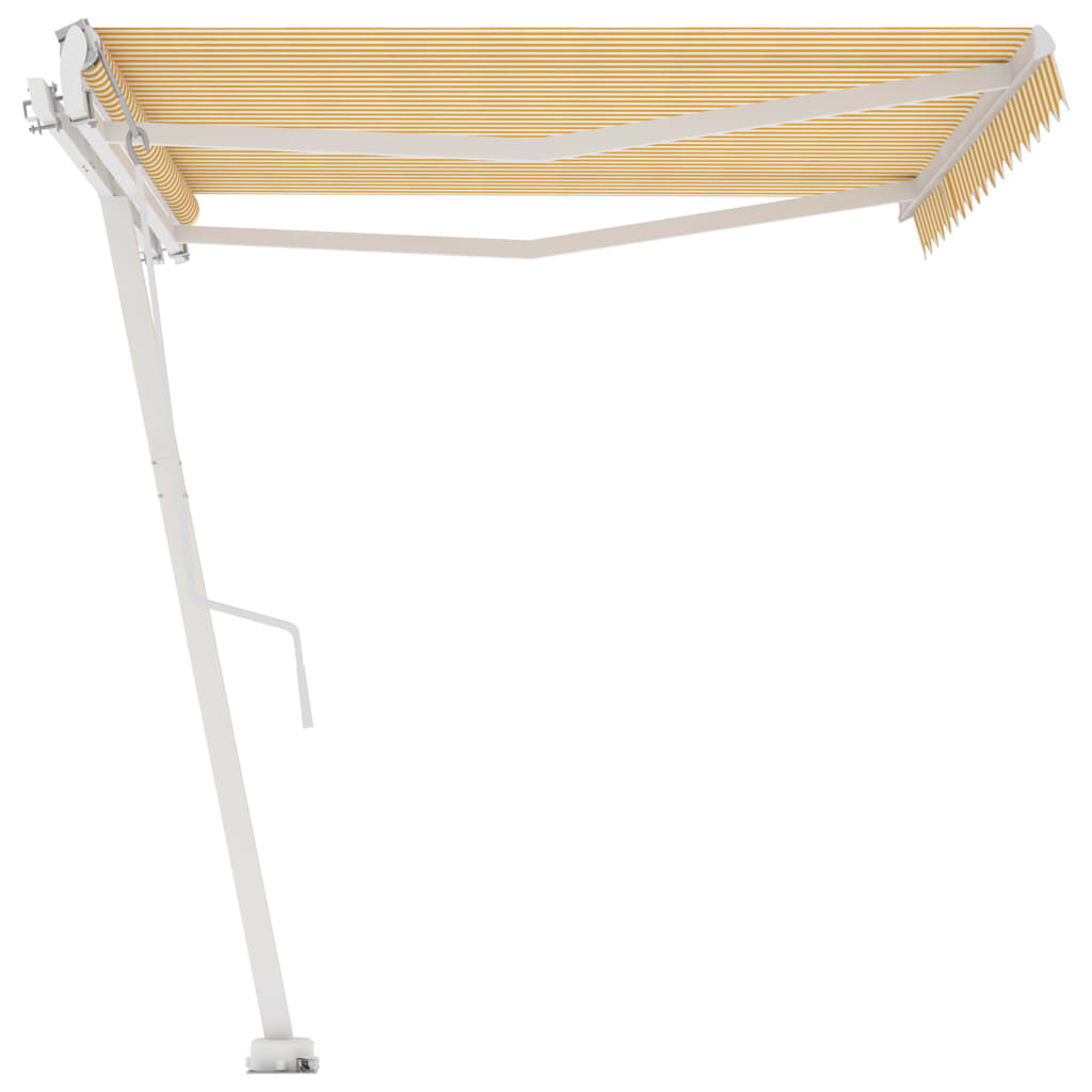 Toldo automático independente 400x350 cm amarelo e branco