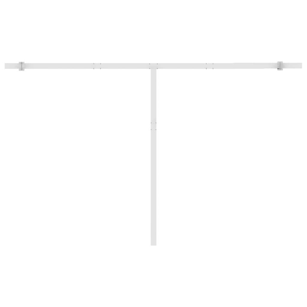 Toldo retrátil manual independente 450x350 cm azul e branco