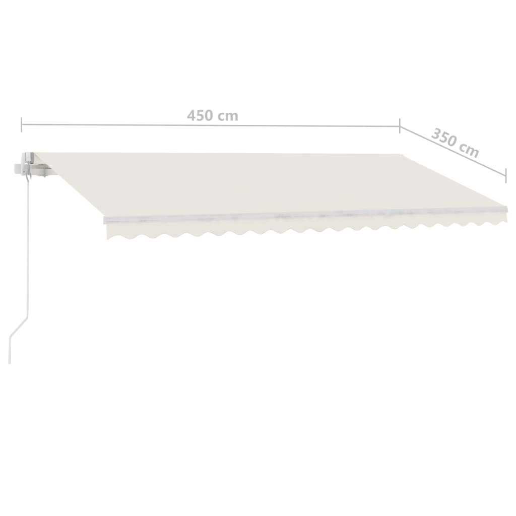 Toldo retrátil manual independente 450x350 cm cor creme