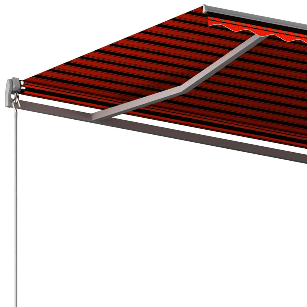 Toldo automático independente 400x300 cm laranja e castanho