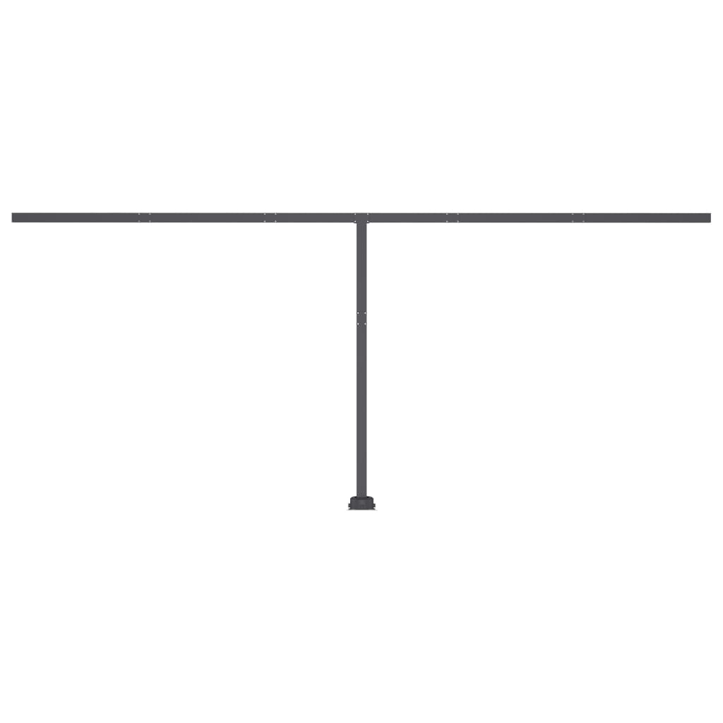 Toldo retrátil manual independente 600x300 cm azul e branco