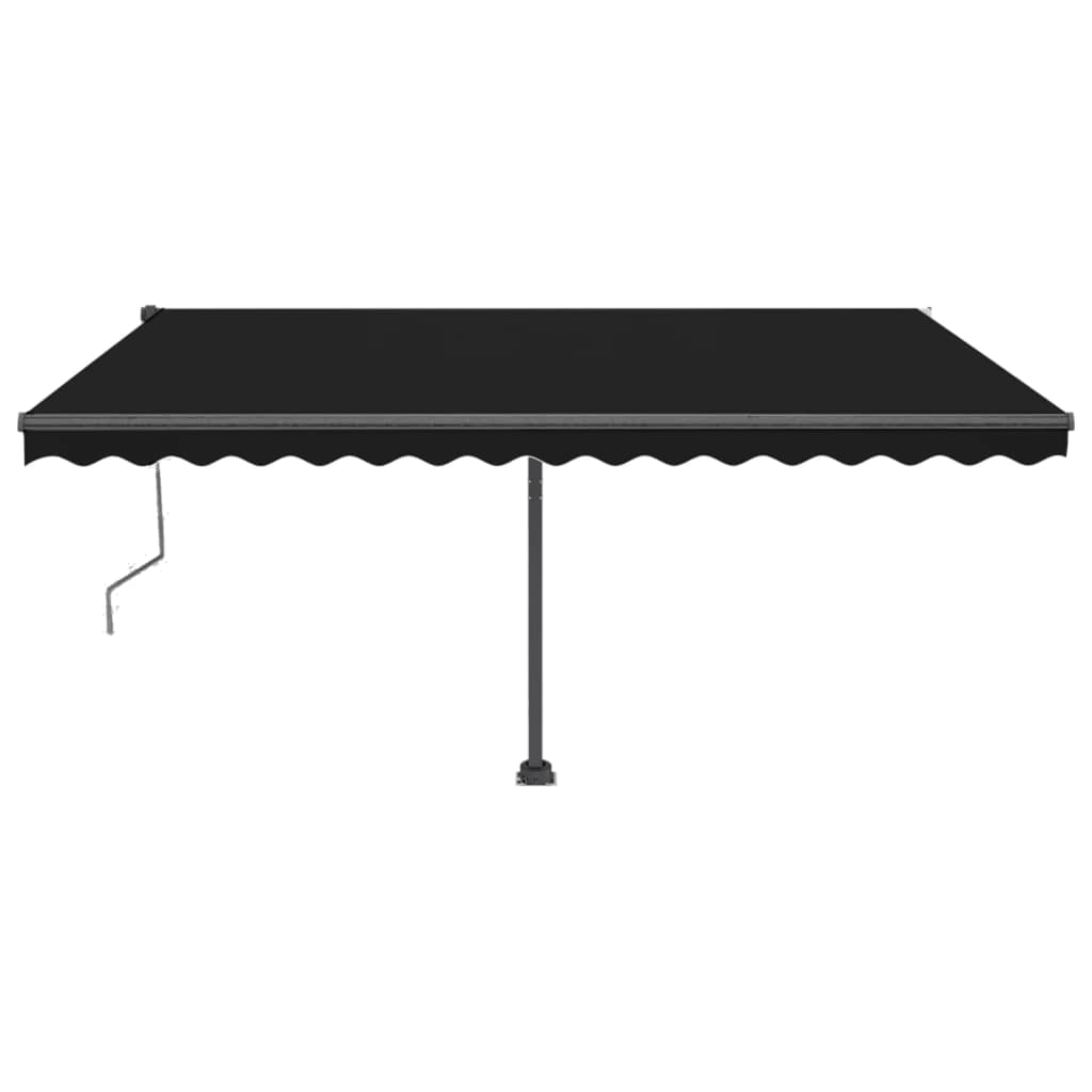 Toldo automático com LED e sensor de vento 400x350 cm antracite