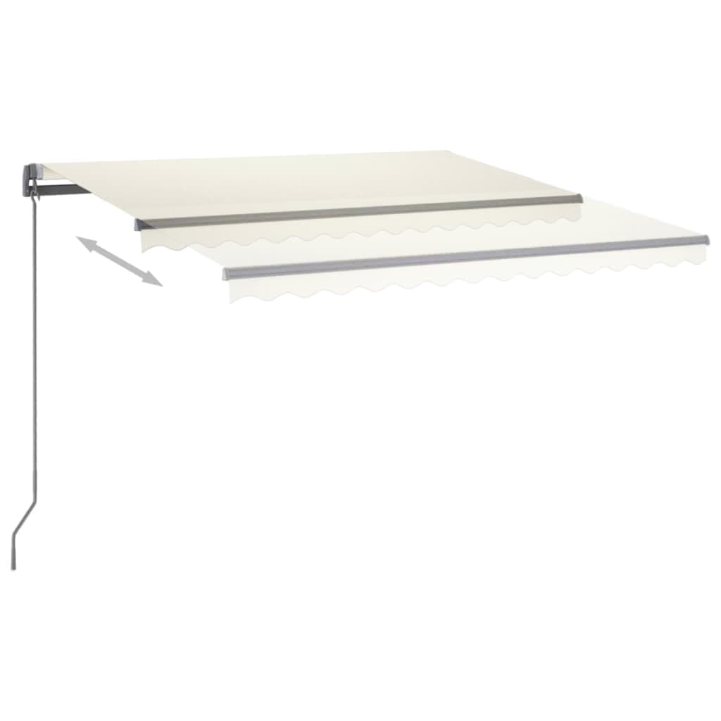 Toldo automático com LED e sensor de vento 450x350 cm cor creme
