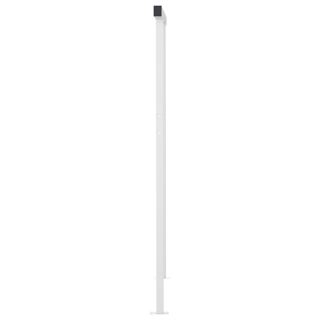 Toldo retrátil automático com postes 3x2,5 m amarelo e branco