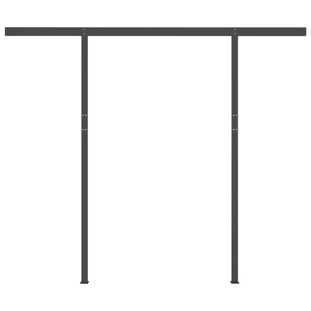 Toldo retrátil manual com LED 3,5x2,5 m amarelo e branco