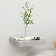 Prateleira de parede suspensa 23x23,5x3,8 cm MDF cinzento