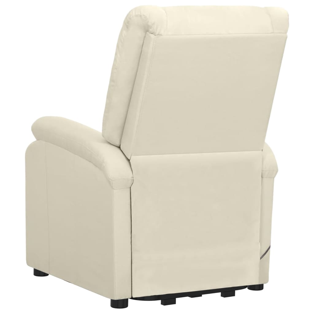 Poltrona elevatória tecido cor creme