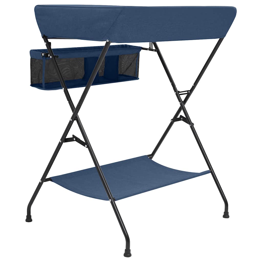 Mesa muda-fraldas ferro azul-marinho