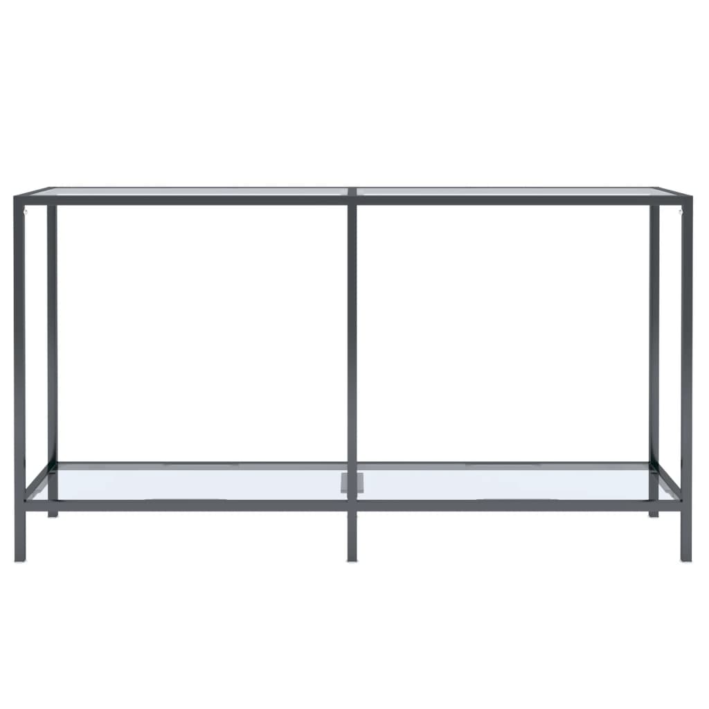 Mesa consola transparente 140x35x75,5 cm vidro temperado