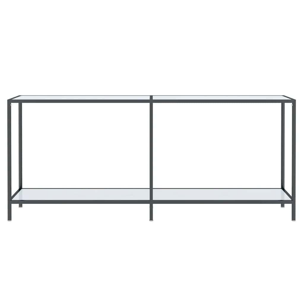 Mesa consola branco 180x35x75,5 cm vidro temperado