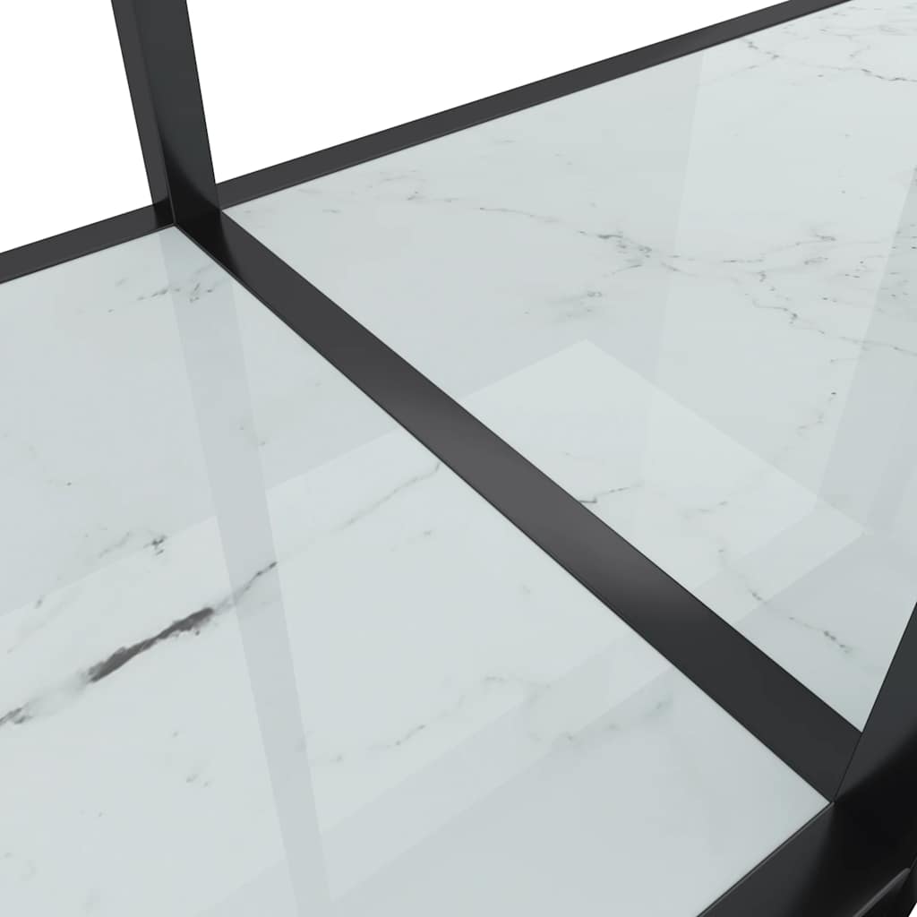 Mesa consola branco 180x35x75,5 cm vidro temperado