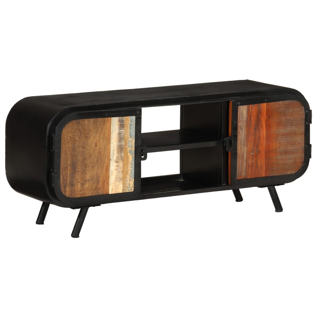 Móvel de TV 110x30x45 cm madeira recuperada maciça