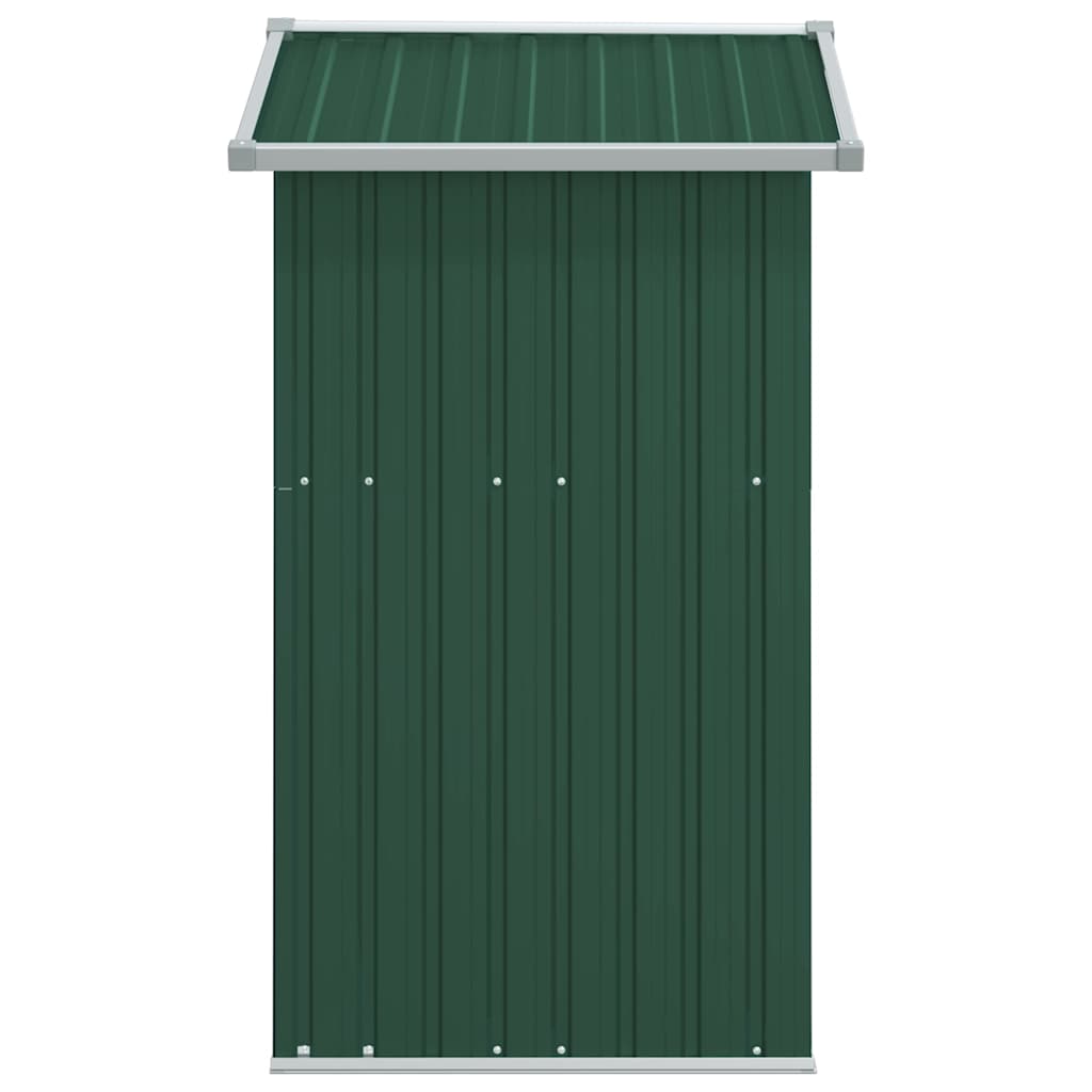 Abrigo de jardim 126x97,5x177 cm aço galvanizado verde