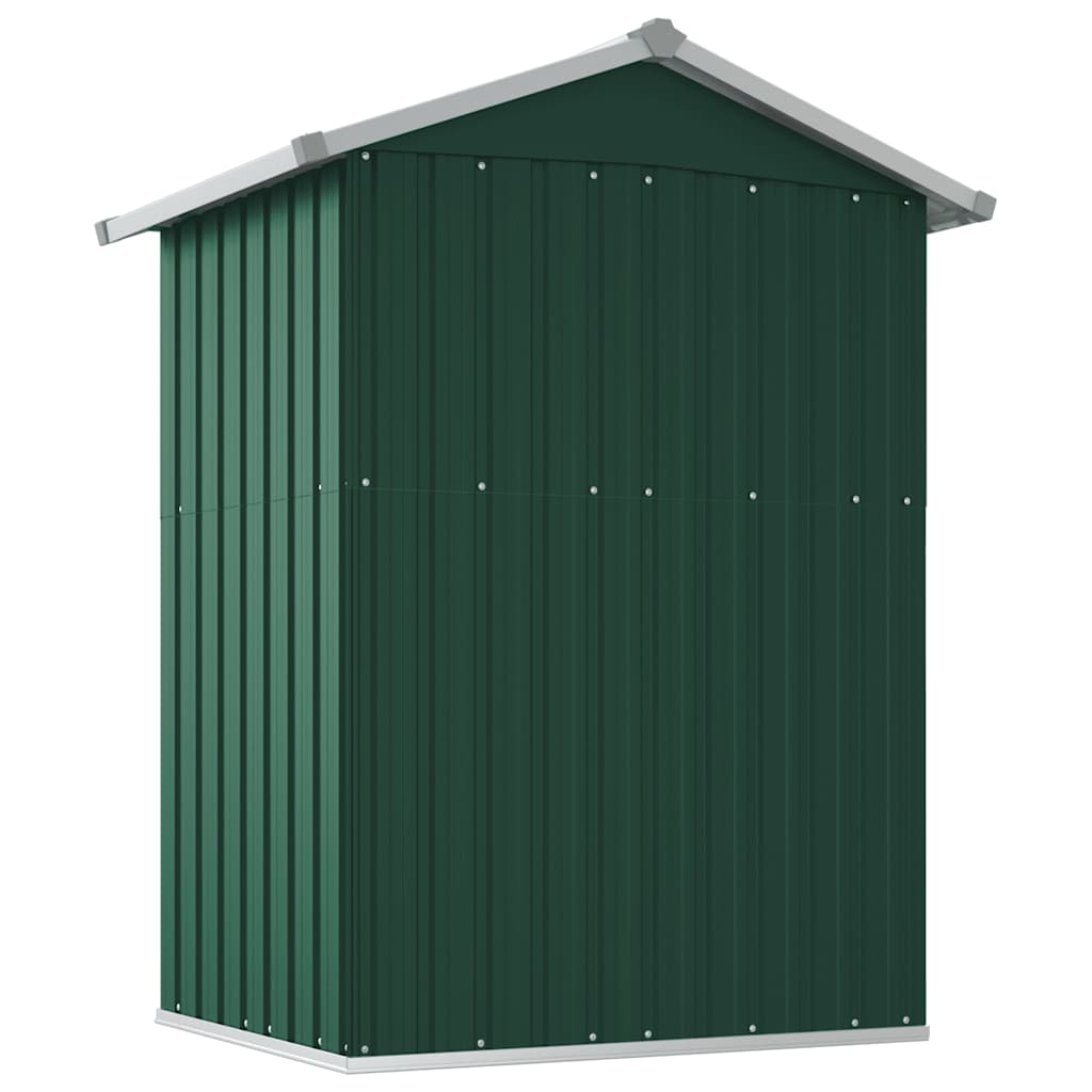 Abrigo de jardim 126x97,5x177 cm aço galvanizado verde